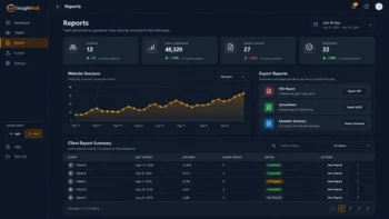 PulseWMS client reporting dashboard for website health insights and agency reporting